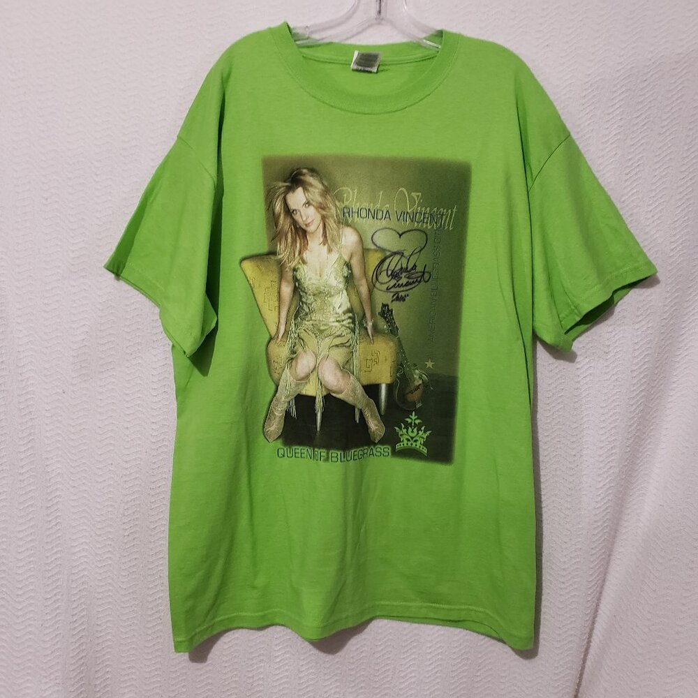 Rare Rhonda Vincent Green All American Bluegras Girl Unisex T-Shirt Delta XL